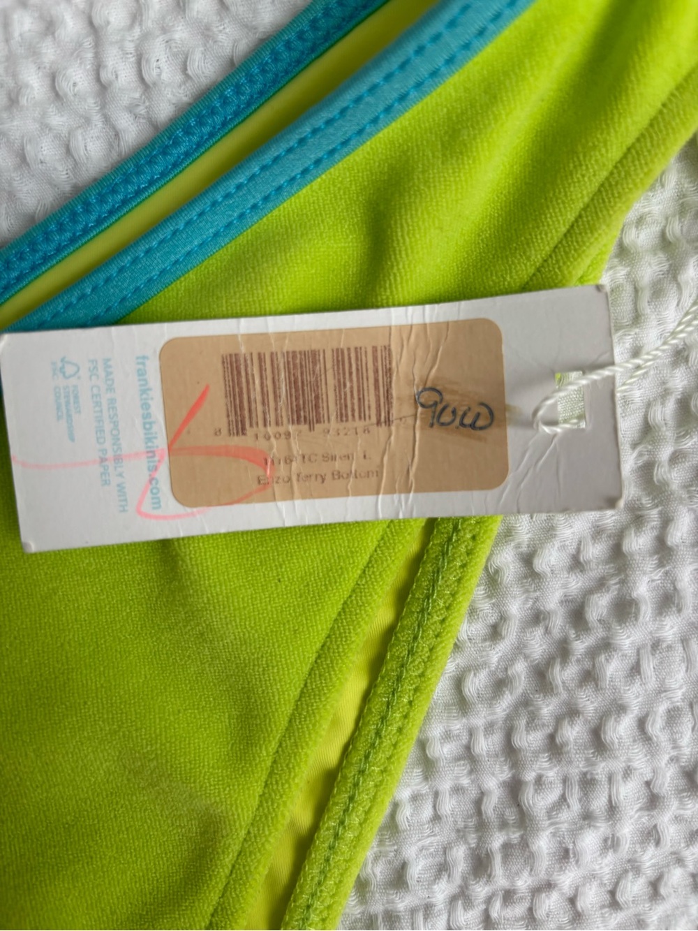 NWT Frankies Terri Bikini Set in Green and Blue - Picture 4 of 5